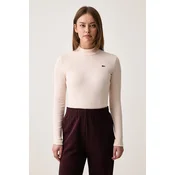 Lacoste majica z dolgimi rokavi ženska bombažna