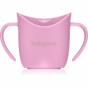 BabyOno Be Active Ergonomic Training Cup šalica za ucenje pijenja s ruckama Purple 6 m+ 120 ml