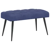 Vidaxl Klop s gumbnim oblazinjenjem Policijska modra 80 x 40 x 46 cm