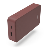 Hama Colour 20, powerbank 20000 mAh, 3 A, izhod: USB-C, USB-A, rdeča