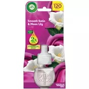 Nadomestno polnilo za električni osvežilec zraka Air Wick Essential Oils Soft Satin and Moon Lily 19 ml