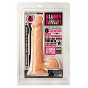NMC Odpihnjen penis s testisi fantom 8 20,3 cm