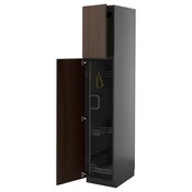 METOD Visoki element-ostava, Crnosiva/Sinarp smeda, 40x60x200 cm