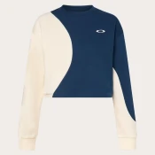 Oakley Pursuit Cruise Crop Sweatshirt ženski pulover, ekipno mornarsko/arktično bela (M)