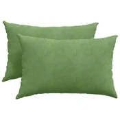 Vidaxl Blazine za kavč 2 szt. Svetlo zelena 60 x 40 cm Žametna tkanina