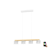 Eglo 900881 - LED RGBW Zatemnitveni lestenec na vrvici PORTICO-Z 4xLED/3,7W/230V