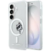 Originalen KARL LAGERFELD MagSafe ovitek Samsung Galaxy S26 Plus 5G - Peekaboo Choupette - prozoren - KLHMS26M6HCPSCT