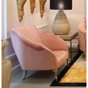 Casa Padrino luxury Art Deco armchair pink/gray 85 x 85 x H. 88 cm - Living room armchair - Hotel armchair - Living room furniture - Hotel furniture - Luxury Art Deco Furniture