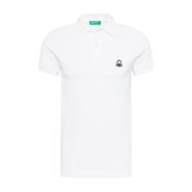 Pamucna polo majica United Colors of Benetton boja: bijela, s aplikacijom