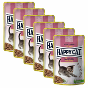 Happy Cat MEAT IN SAUCE Kitten & Junior Land-Geflügel/Perutnina 6 x 85 g