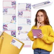 STARPAK Etikete šolske Unicorn Notebook nalepke, Schoolbook Name Stickers, samolepilne nalepke SET 12 nalepk x2