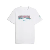 PUMA Portugal ftblCulture Tee Men, Football, White/Green Lagoon, XS