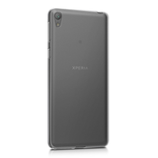 Ultra tanek silikonski ovitek za Sony Xperia X Compact - prozorno črn