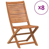 Vidaxl Zložljivi vrtni stoli 8 kosov 51x66x95 cm trdna akacija