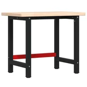 Vidaxl Delovna miza 100x60x83 cm trdna hrastovina pravokotna