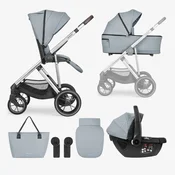 Kikka Boo Kolica Chiara 3in1 set sa I-SIZE autosedištem i tvrdom korpom Grey