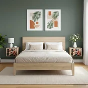 Vidaxl Stenska nočna omarica BORNE 2 kos Sonoma hrast 36 x 33 x 25 cm