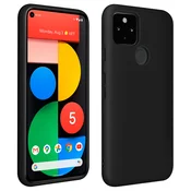 AVIZAR Poltrdi silikonski ovitek za Google Pixel 5 z mehkim zakljuckom na dotik - ČRN, (20626463)