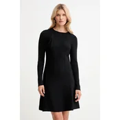 Obleka Twinset črna barva, 252TP3640