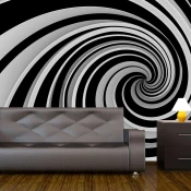 Foto tapeta - Black and white swirl 350x270