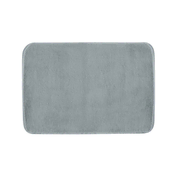 Gedy Preproga za kopalnico FUZZY - 60x100cm, siv, 100% poliester, protizdrsna podlaga