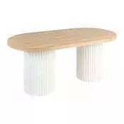 Miza Berwyn 2611 Bela, Rjava, 76x90x180cm, MDF plošča, MDF plošča