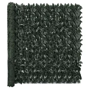 Vidaxl Balkonsko platno s temno zelenim listjem 400x150 cm