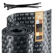 KADAX Antracitni trak za ograjne panele 19 cm, dolžina 2,55 m, zaščita za ograjo