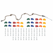 Greatstore Plezalni oprimki z vrvjo 25 kosov večbarvni