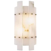 Casa Padrino luxury wall lamp alabaster/antique brass 19 x 10 x H. 40 cm - Living room wall lamp with alabaster lampshade - Luxury lighting - Luxury interior - Luxury furniture