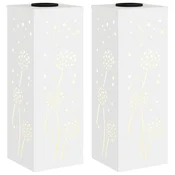 Vidaxl Solarno LED svetilo za pot 2 szt. Bela Medenina
