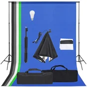 Vidaxl Komplet za foto studio s softbox lučjo in ozadjem