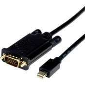 VALUE Value Mini-DisplayPort/VGA adapterski kabel mini DisplayPort vtič\, VGA 15-polni vtič 5.00 m črna 11.99.5809 DisplayPort kabel, (20415627)
