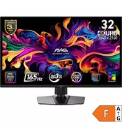 Zaslon MSI MAG 322UP QD-OLED E16 31,5/4K UHD/165Hz/0,03ms (GTG) (črn) – nastavljiv po višini - PD 15W