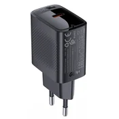 Stenski 20W polnilec Acefast A82 GaN - black