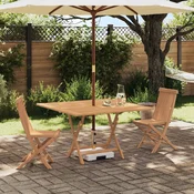 Bistro set za vrt 3 pcs Smeda Masivno tikovno drvo