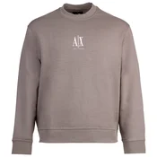 Armani Exchange za moške. XM000368AF10818U6107 Siva majica z vratom za posadko (S), Priložnostno, Šport, Bombaž, Večname