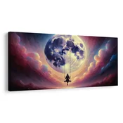 Slika gugalnica med oblaki in luno - 80x40