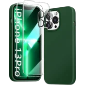 Komplet ovitek + 2 zaščitni stekli + 2 zaščiti za kamero za iPhone 13 Pro