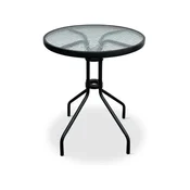 Elegantni baštenski sto, metal staklo, 60x71cm
