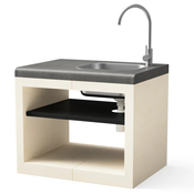 Tuozi Kitaway Modul - inox umivalnik s pipo - siva