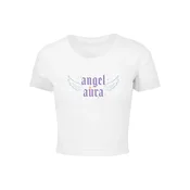 Womens short T-shirt Angel Aura white