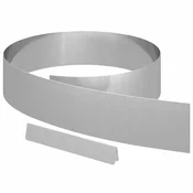 Vidaxl Robovi trave 4 szt. srebrna 450 x 0.05 x 15 cm Cinkana jeklena