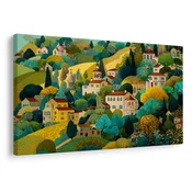 Slika idilična vas sredi narave - 150x100