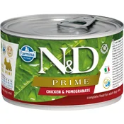 N&D N&D PRIME Dog cons. Piščanec in granatno jabolko Mini 140 g