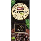 BIO 100 % temna čokolada brez dodanega sladkorja, 100 g (LCHF/KETO, brez glutena)