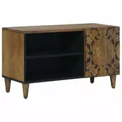 TV ormar s policom Smeda 80 x 31,5 x 46 cm Cvrsto drvo manga