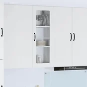 vidaXL Stenska kuhinjska omarica Bela 40 x 31 x 100 cm Konstruiran les