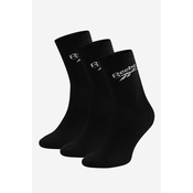 Reebok Set 3 parov unisex visokih nogavic R0452-SS24 (3-pack) Črna