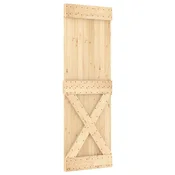 Vidaxl Drsna vrata NARVIK Naravna in črna 70 x 210 cm (152,5 cm)